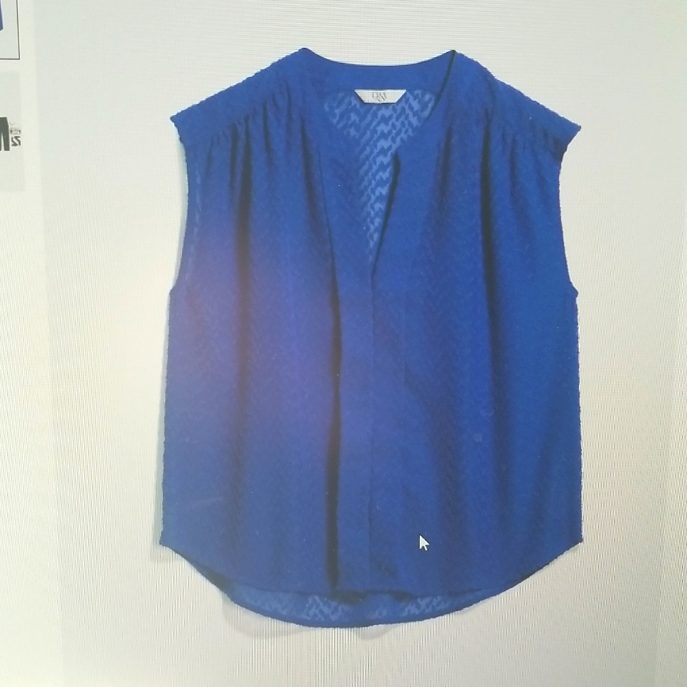 Q&A Meri Hidden Button Down Blouse